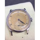 Omega stainless steel vintage watch approximately 35 mm to crown