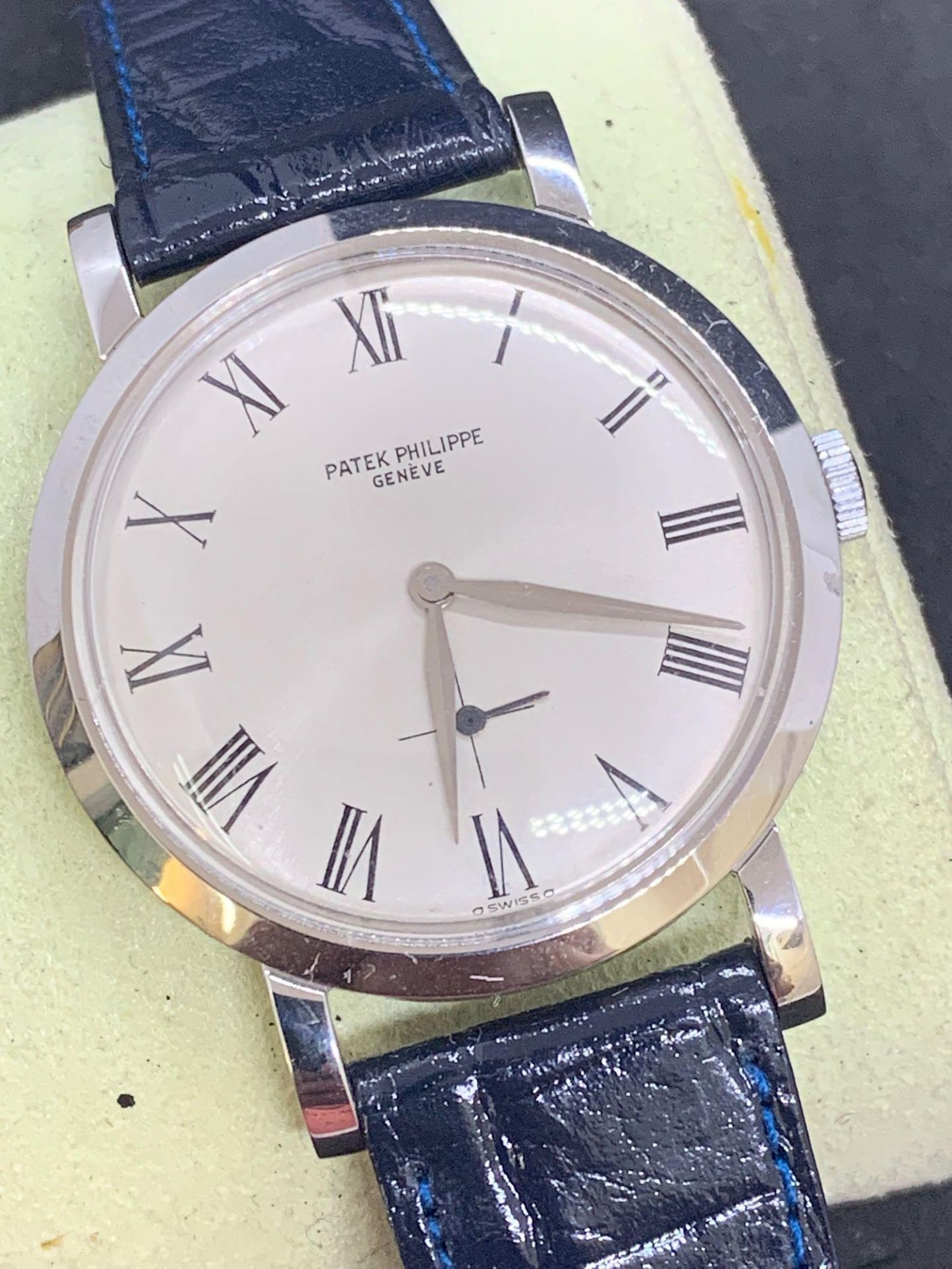 Watch marked Patek Philippe stainless steel case movement checked and verified as Patek Philippe