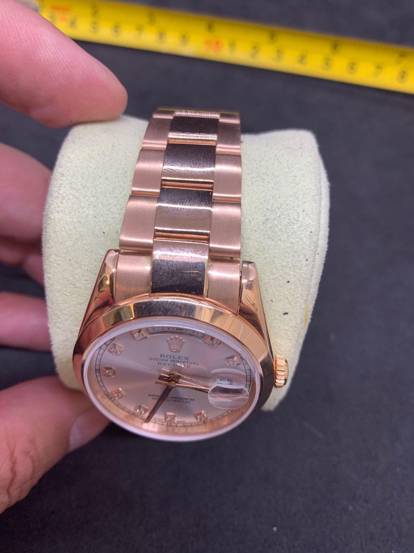 Solid 18ct rose gold watch Marked Rolex fitted with genuine Rolex movement - Image 3 of 18