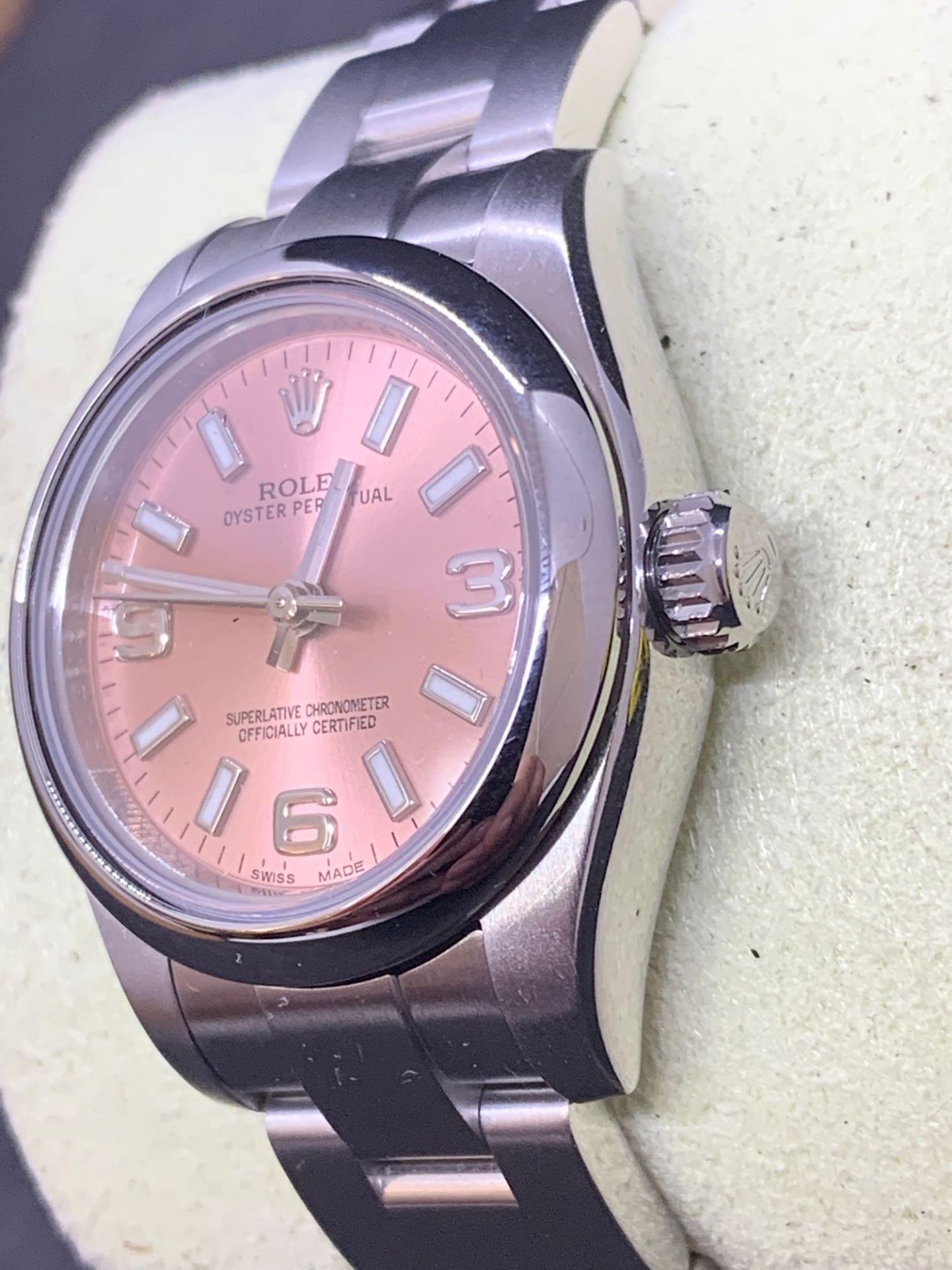 2016 Rolex Ladies 26 mim stainless steel salmon face watch - Image 3 of 7