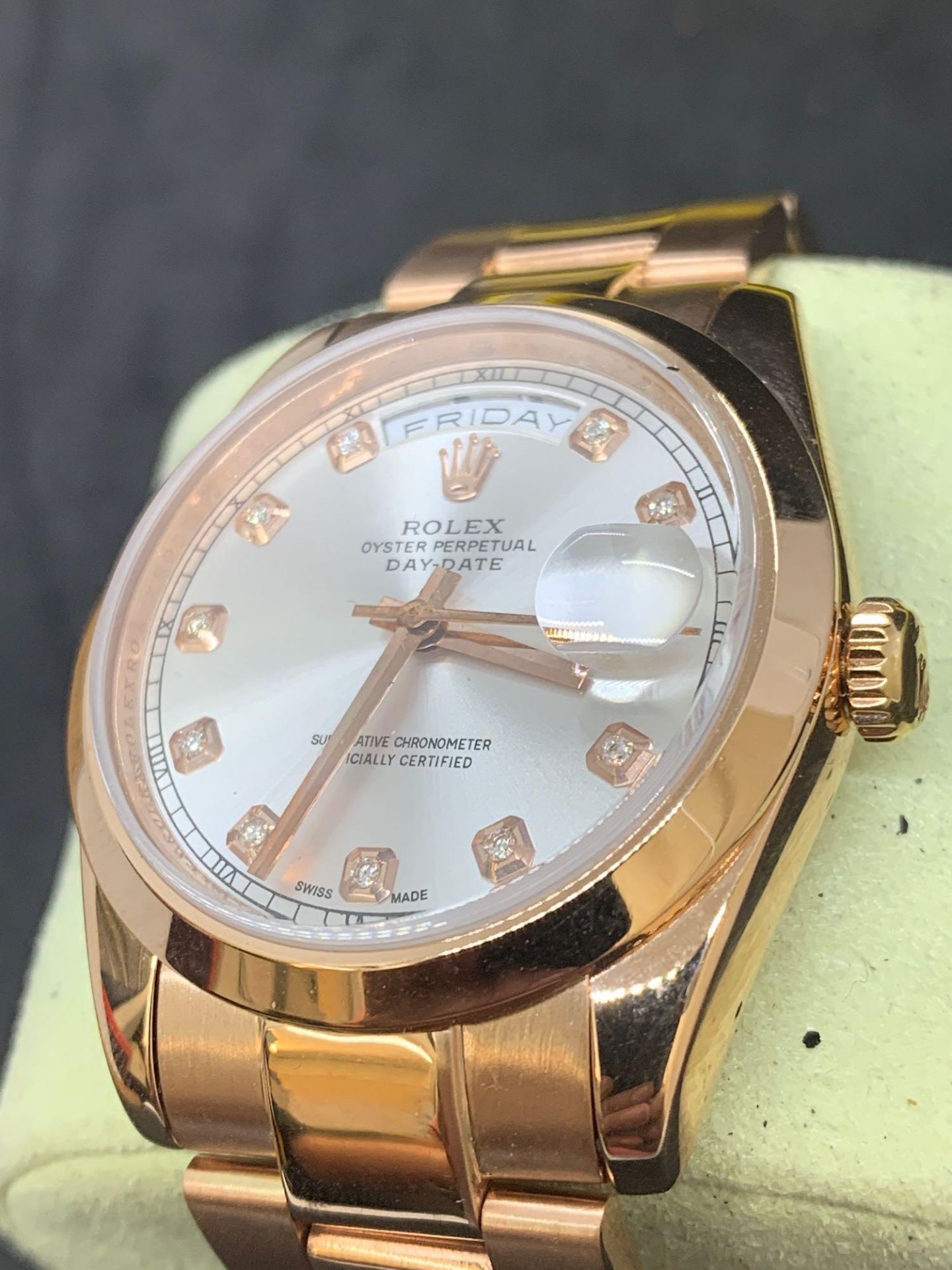 Solid 18ct rose gold watch Marked Rolex fitted with genuine Rolex movement - Image 14 of 18