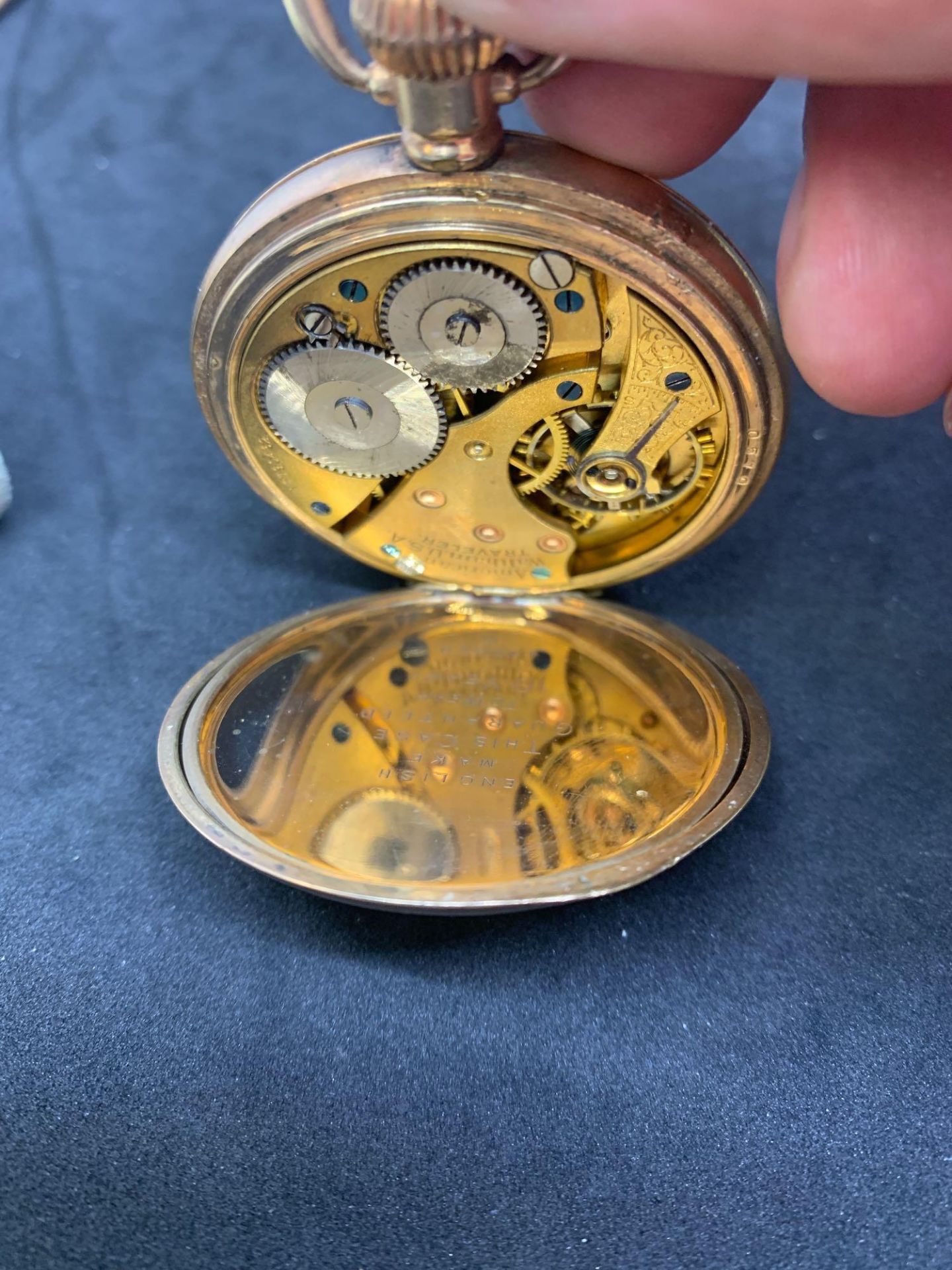 Waltham USA gold coloured pocket watch - Image 3 of 5