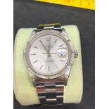 Rolex gents 36 mm date stainless steel watch