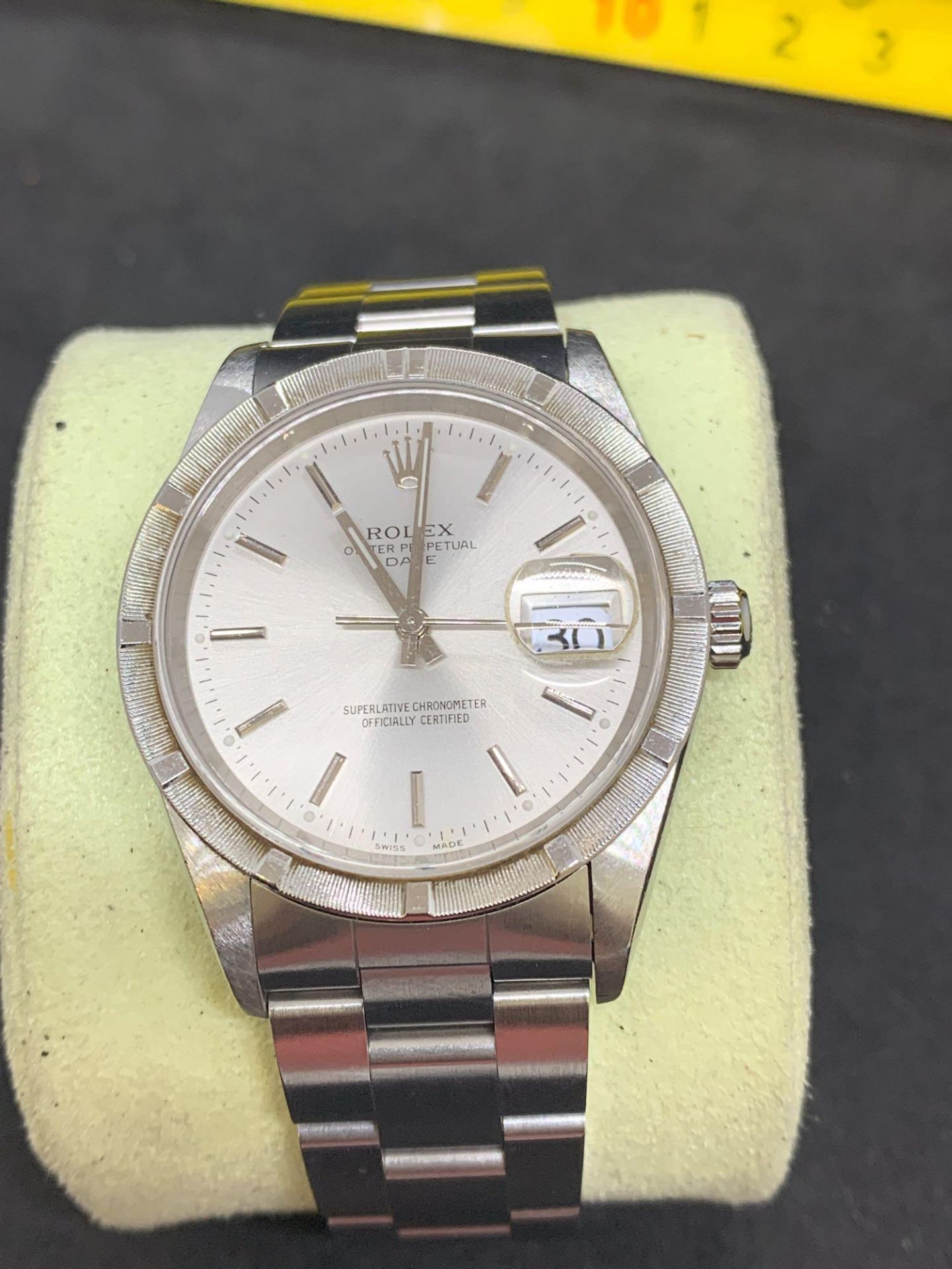 Rolex gents 36 mm date stainless steel watch