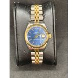 Rolex date just stainless steel and gold ladies watch approximately 26 mm