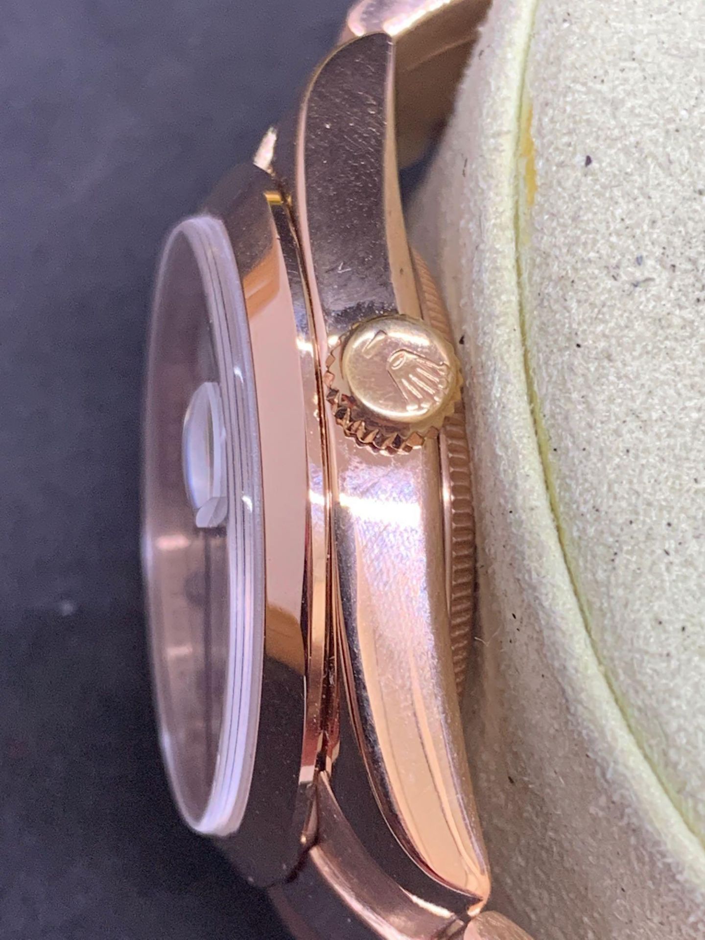 Solid 18ct rose gold watch Marked Rolex fitted with genuine Rolex movement - Image 4 of 18