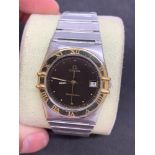 Gents 35 mm steel and gold Omega constellation watch