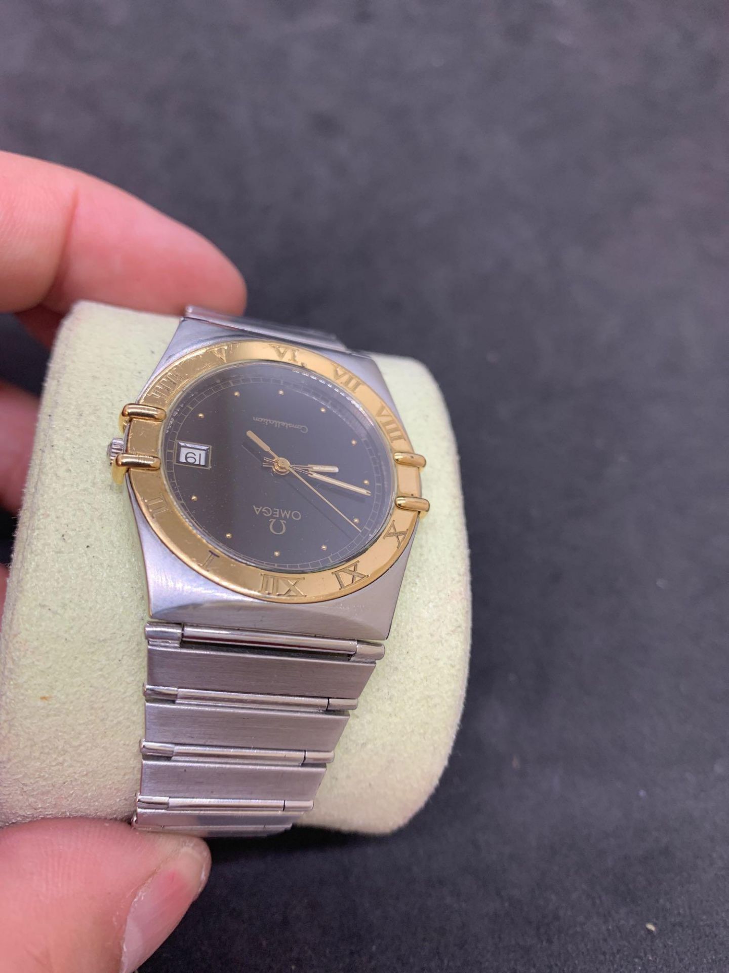 Gents 35 mm steel and gold Omega constellation watch - Image 5 of 6