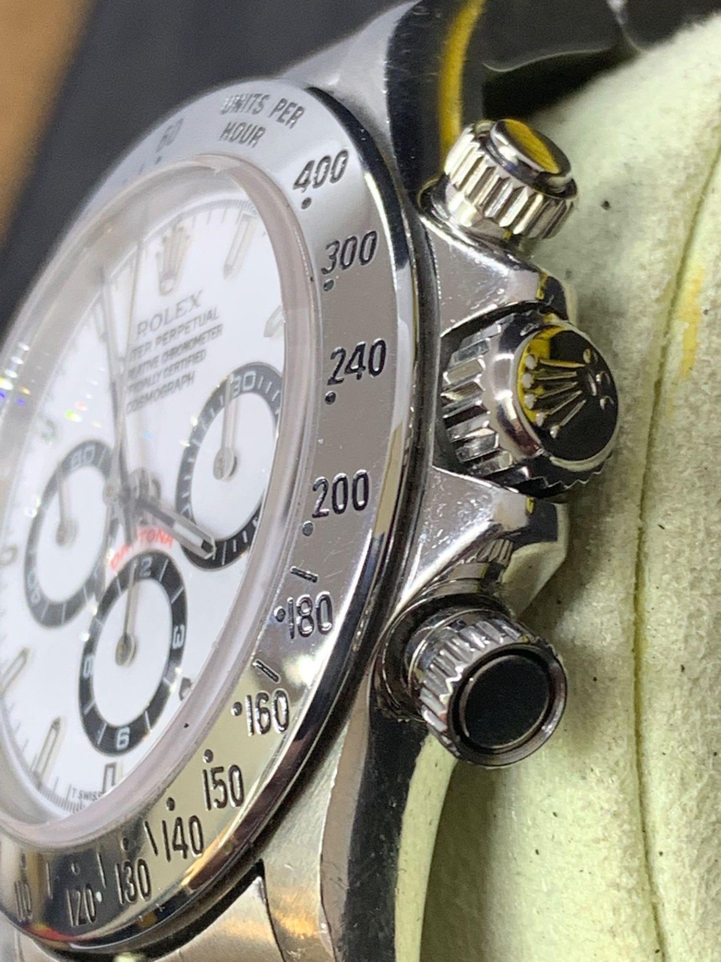 Rolex Daytona chronograph stainless steel watch We believe Dial and chrono pushers maybe aftermarket - Image 2 of 15