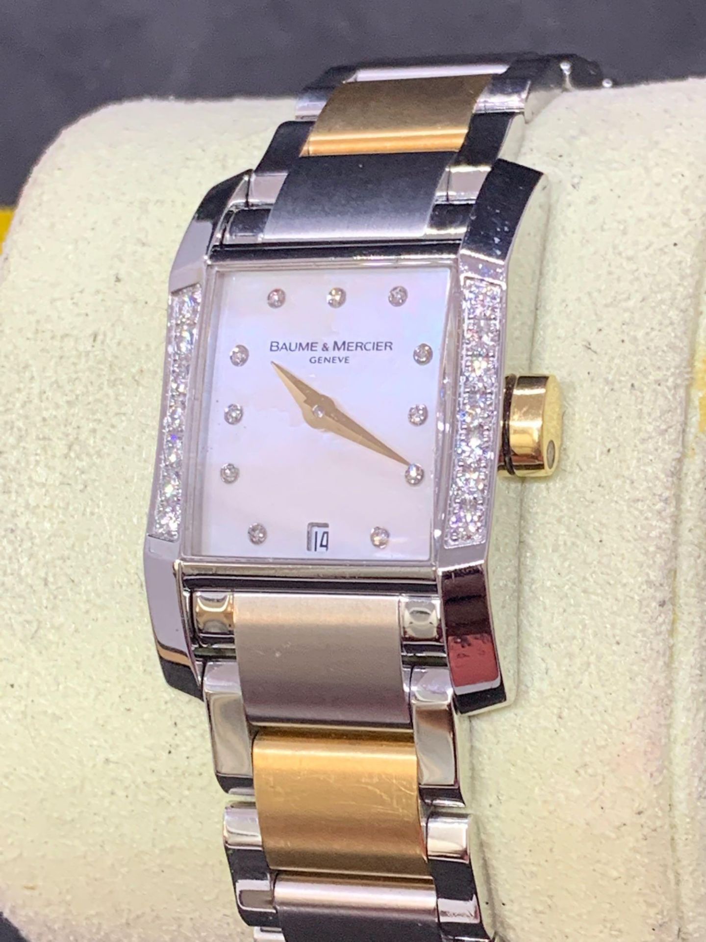 Baume & Mercier Steel & Gold Diamond Set watch 25mm to crown - Image 2 of 6