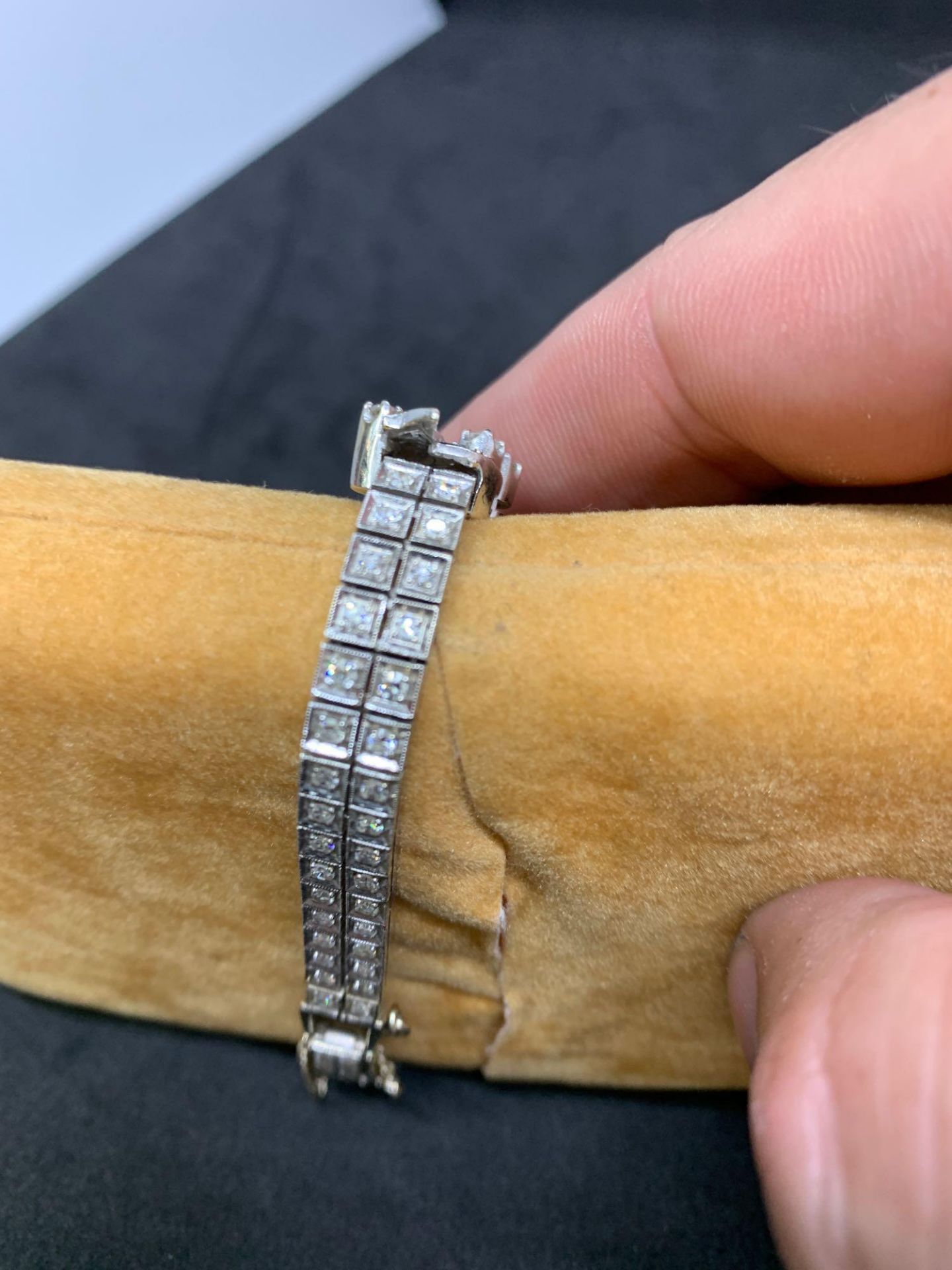 14k Gold Hamilton Vintage Style 3.00ct Diamond Set Bracelet Watch - Manual - 27g - Image 3 of 9