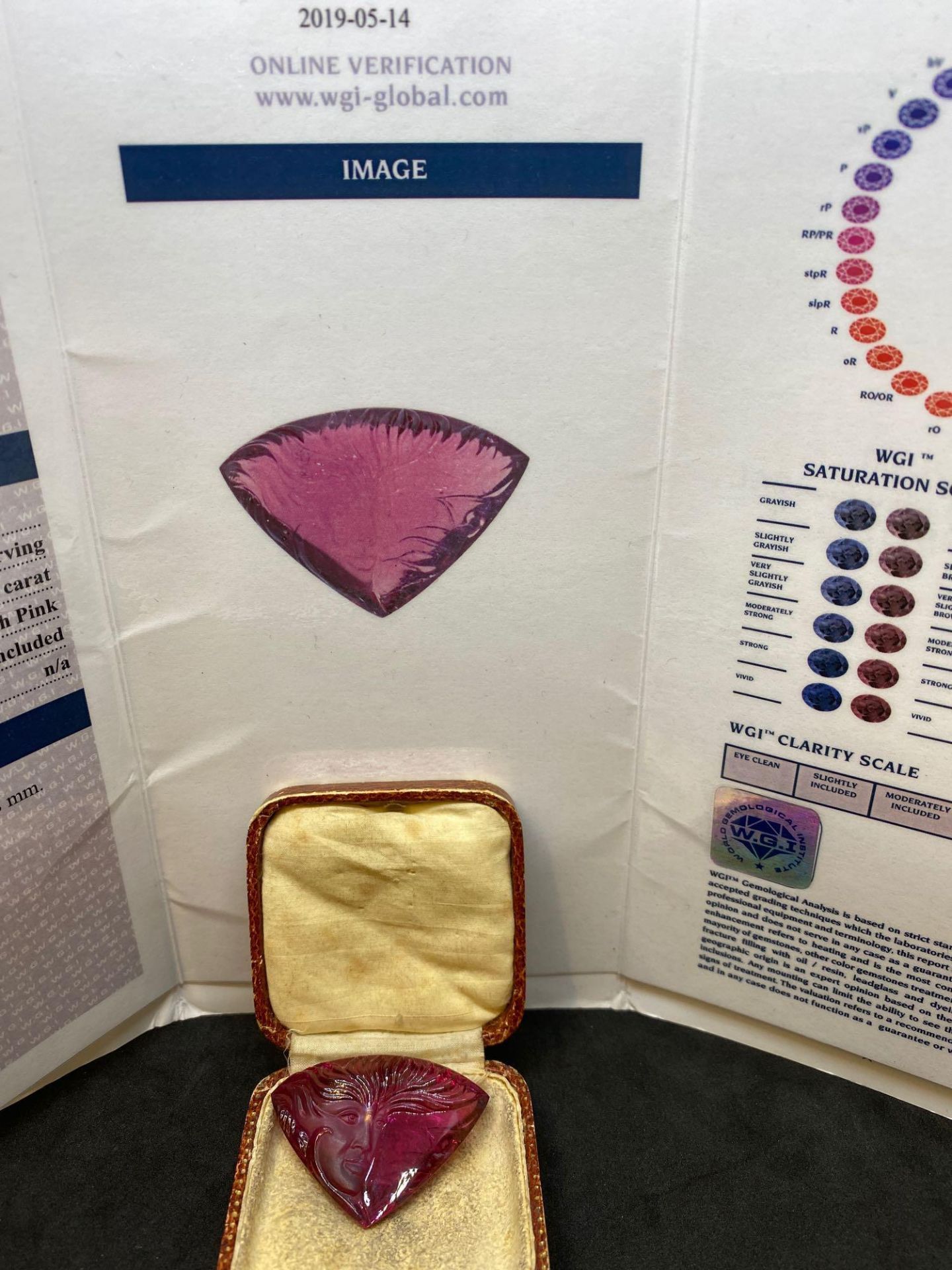 WOW AMAZING 103.22ct Natural Pink Tourmaline with WGI CERTIFICATE - Image 6 of 8