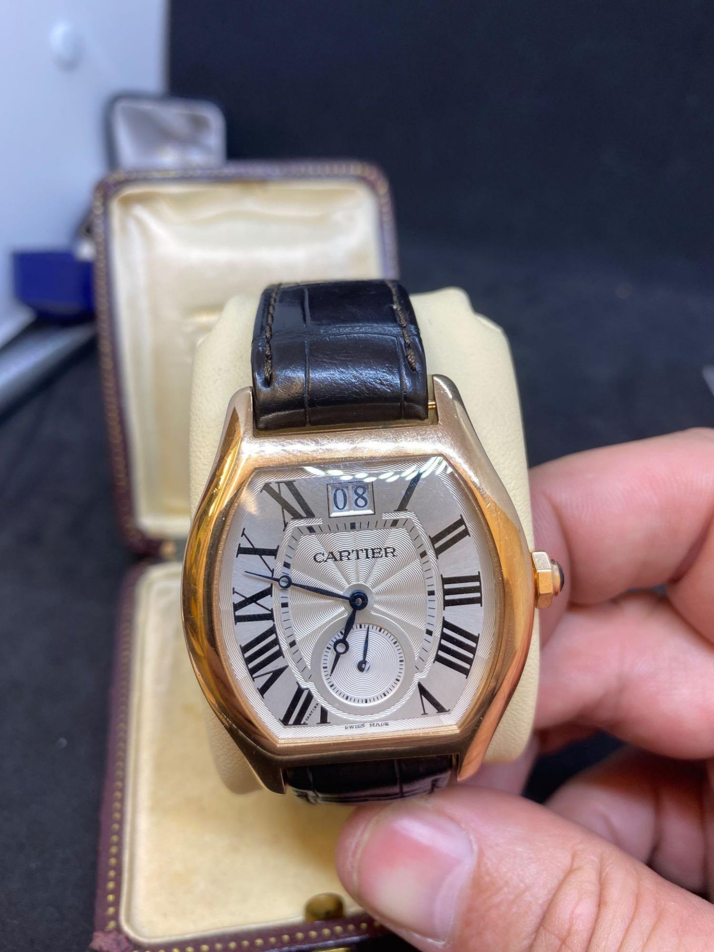 18ct Rose Gold Cartier Automatic Watch - Image 5 of 9