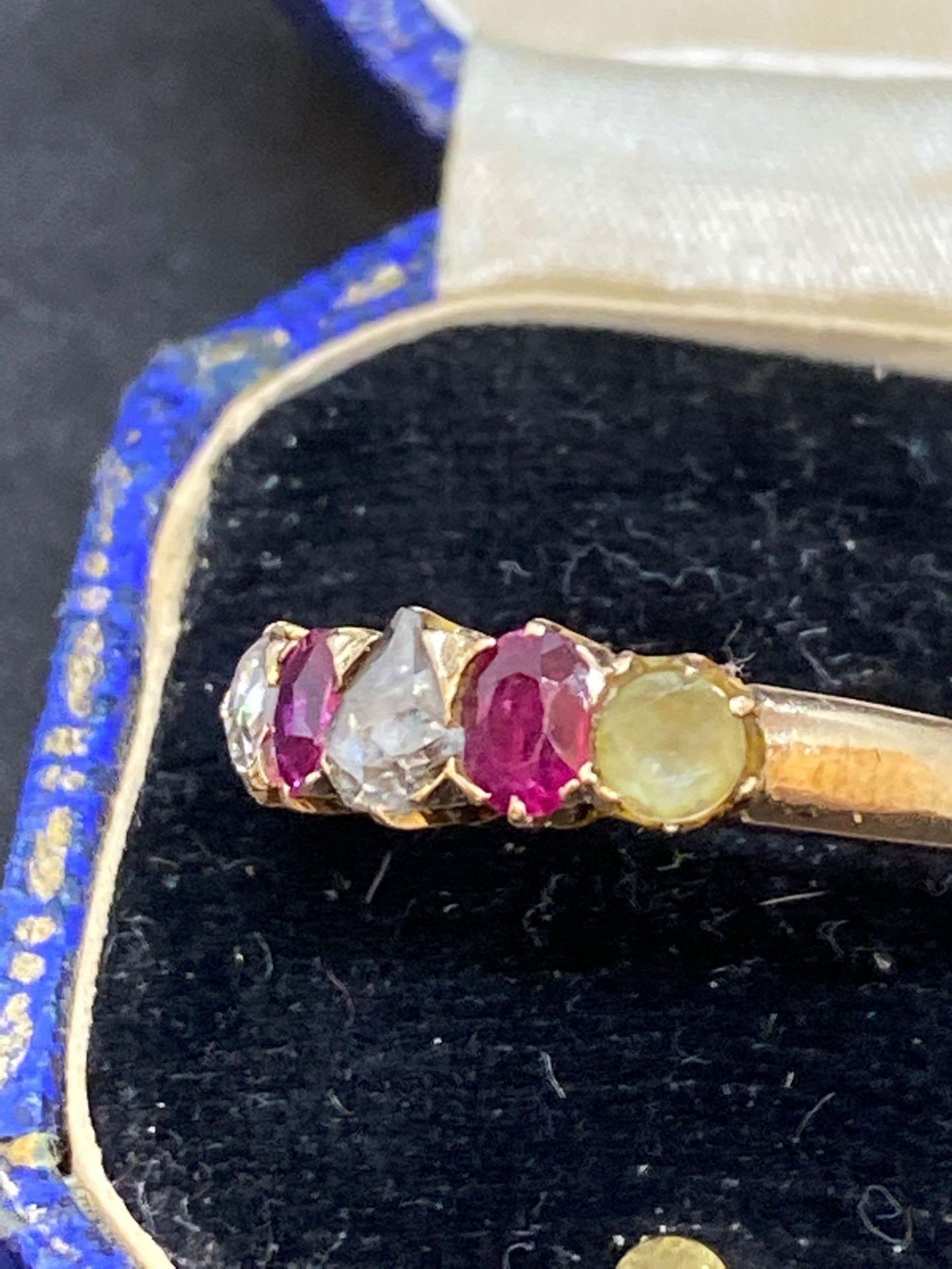 Old Cut Diamond & Ruby set one Rose Gold Coloured ring tested as 14ct Rose Gold - Image 3 of 5