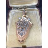 Antique 1.00ct Rose Diamond Set Locket Pendant Tested as 18ct Rose Gold - 25 Grams