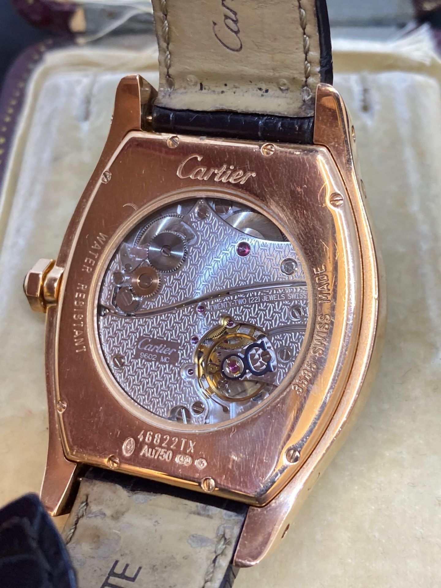18ct Rose Gold Cartier Automatic Watch - Image 3 of 9