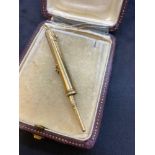 Rare Duo Mordan & Co Propelling Pencil & Fountain Pen - 9k Gold 12.5g