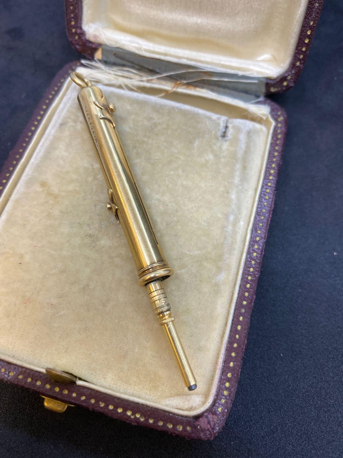 Rare Duo Mordan & Co Propelling Pencil & Fountain Pen - 9k Gold 12.5g