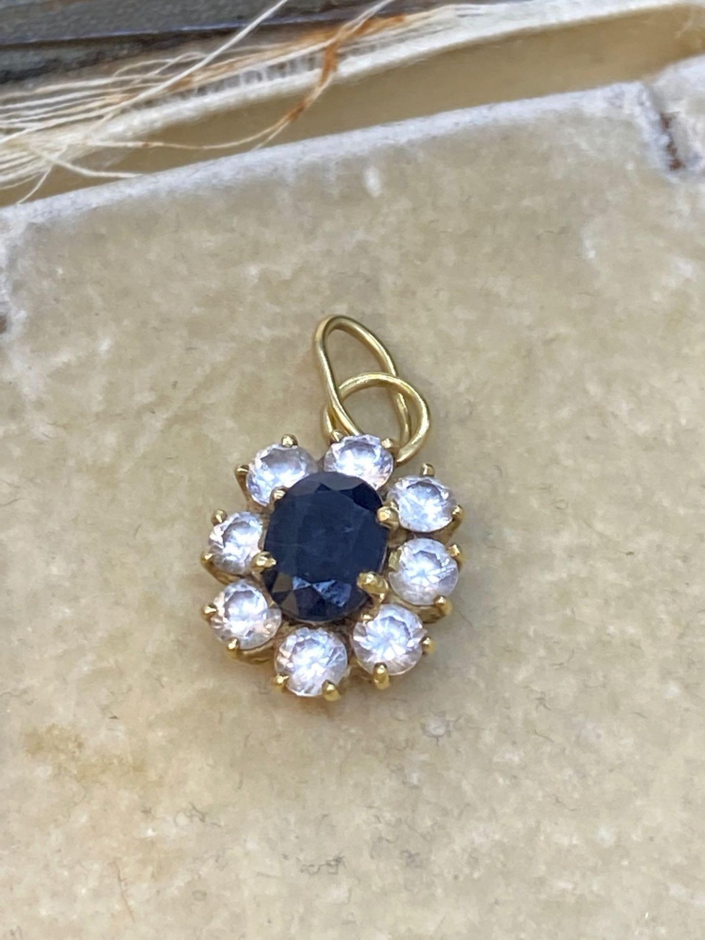 Gold Coloured Sapphire Pendant