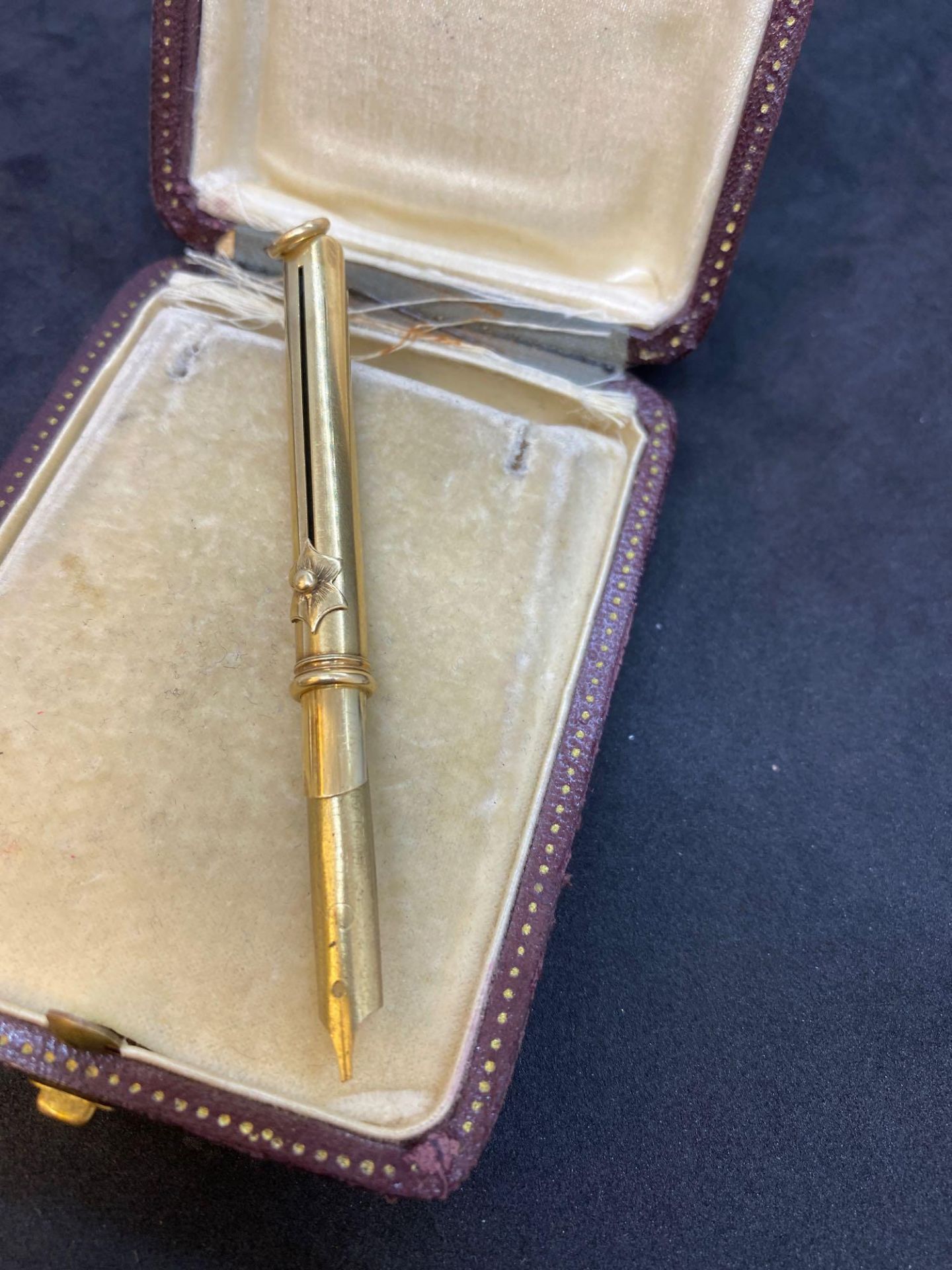 Rare Duo Mordan & Co Propelling Pencil & Fountain Pen - 9k Gold 12.5g - Image 2 of 5