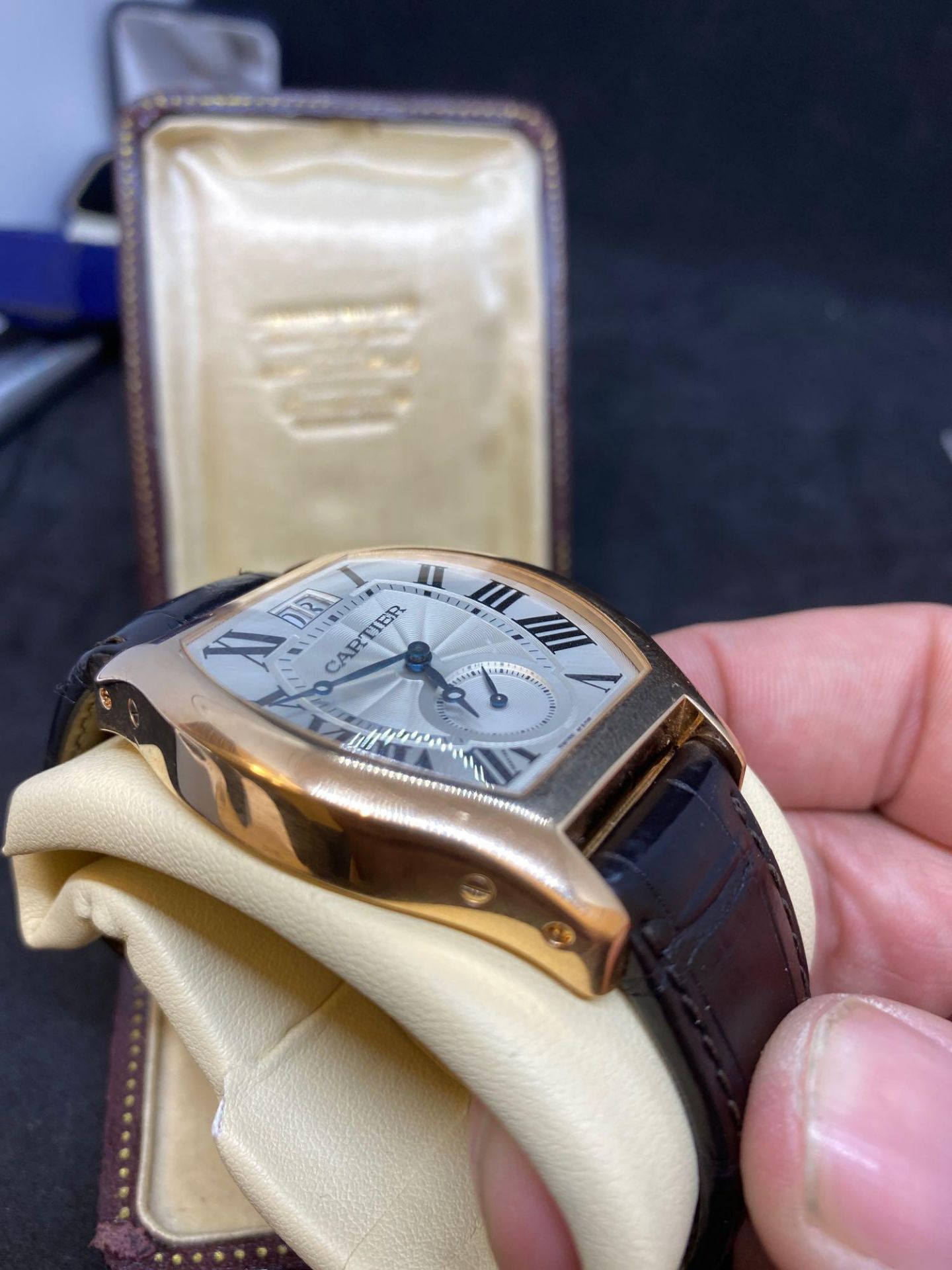 18ct Rose Gold Cartier Automatic Watch - Image 6 of 9