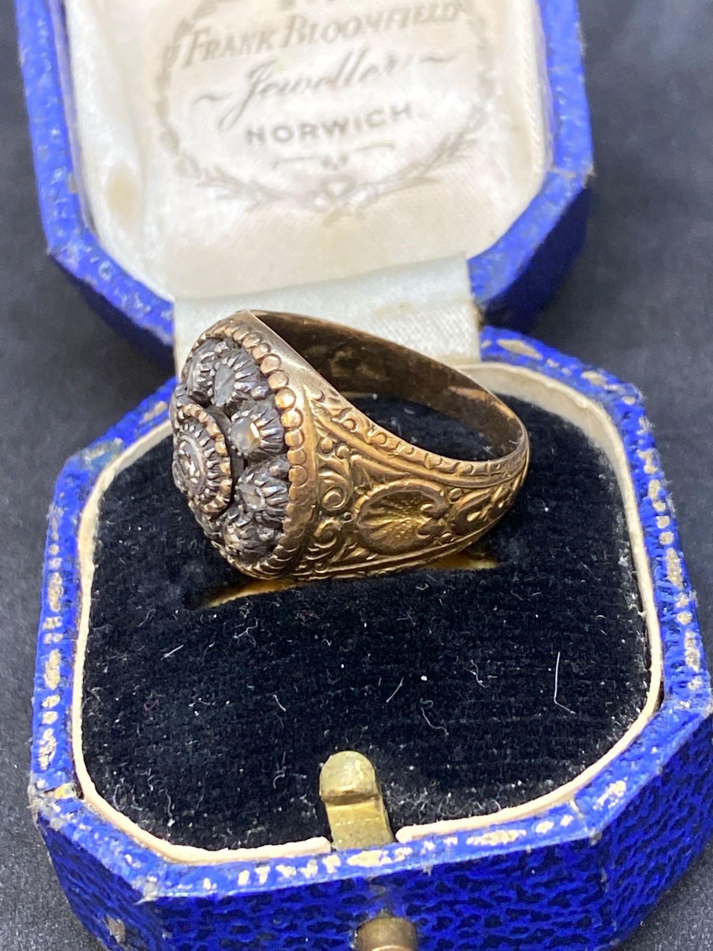 Antique Diamond Ring Set in Yellow Metal Tested as 20ct Gold - 7 Grams - Image 2 of 3