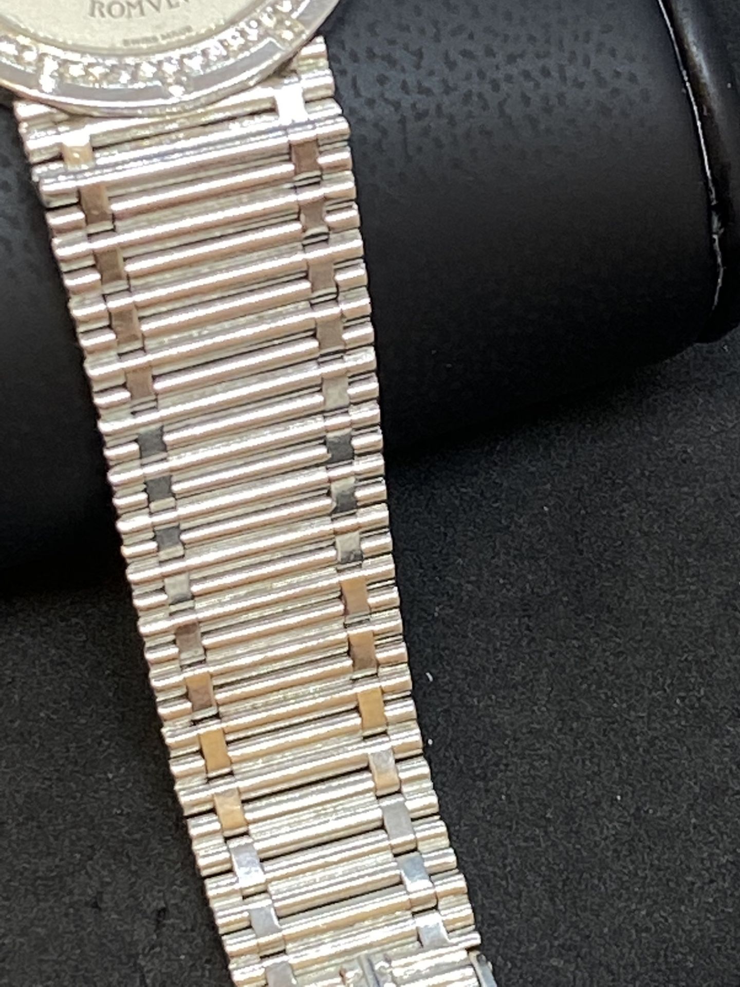 RARE CORUM DIAMOND SET PLATINUM WATCH - Image 5 of 10