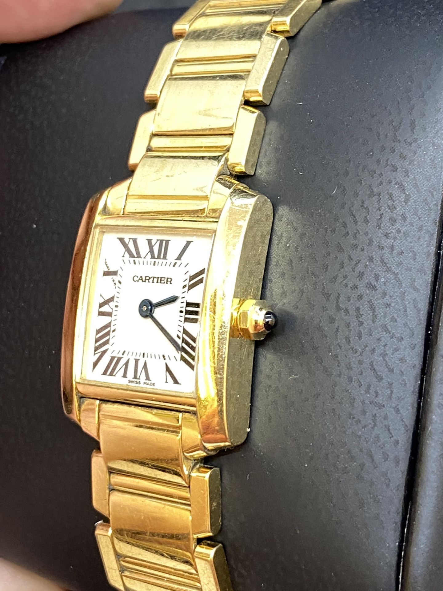 18ct GOLD CARTIER TANK FRANCAISE LADIES WATCH 2385 - Image 4 of 9