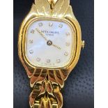 LADIES 18ct GOLD PATEK PHILIPPE WATCH - DIAMOND DIAL- FAB WATCH