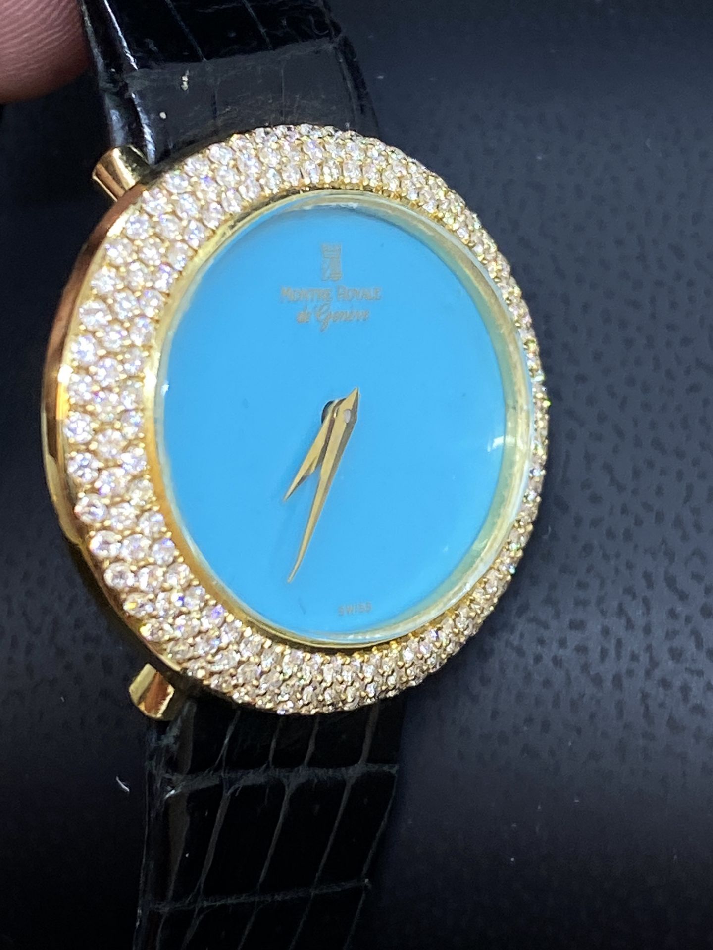 18ct GOLD MONTRE ROYAL LADIES WATCH SET WITH APPROX 4.00cts G/VVS - Image 4 of 9