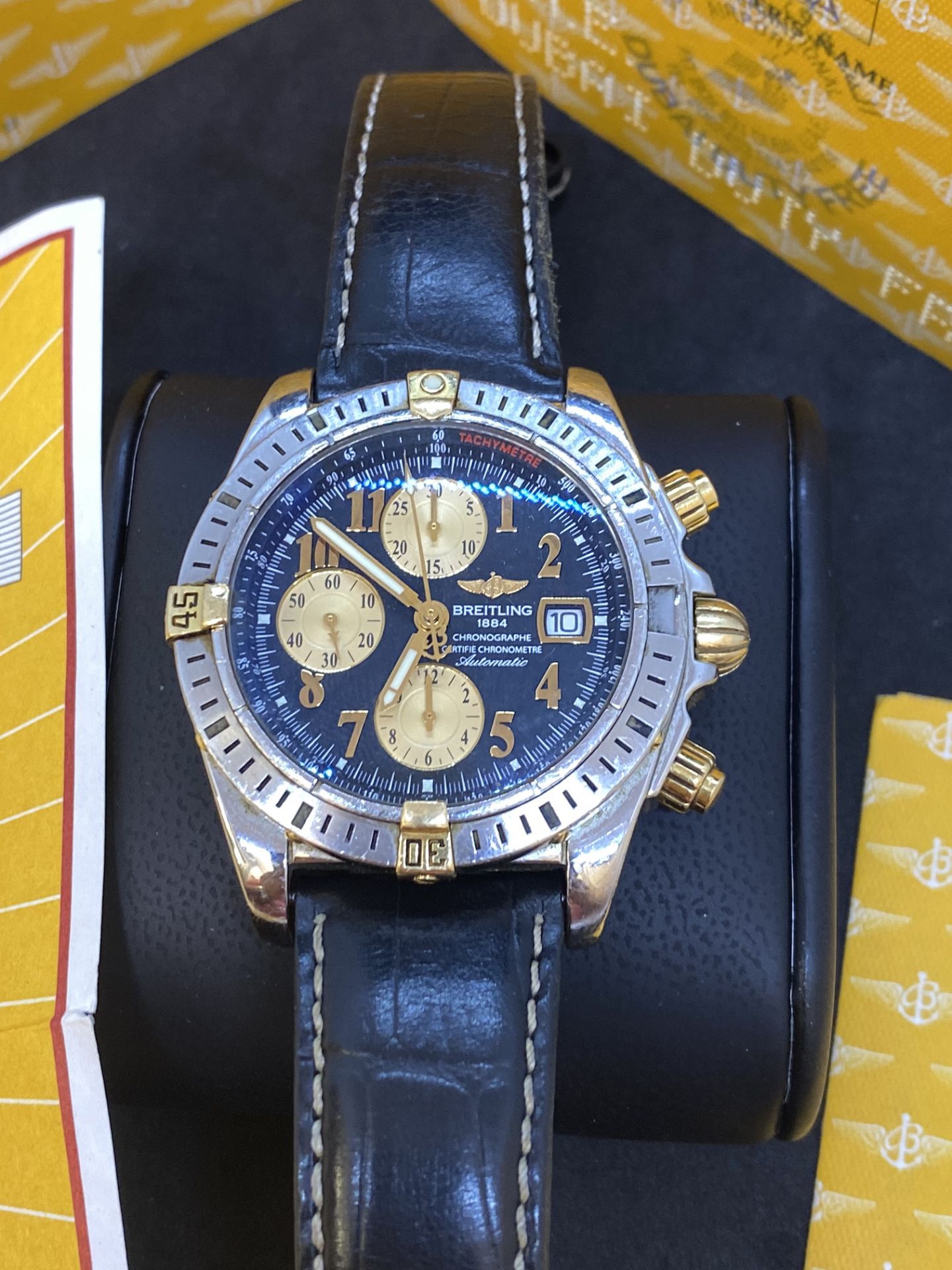 BREITLING STEEL & GOLD CHRONOGRAPH EVOLUTION WATCH B13356 WITH PAPERS - Image 5 of 14