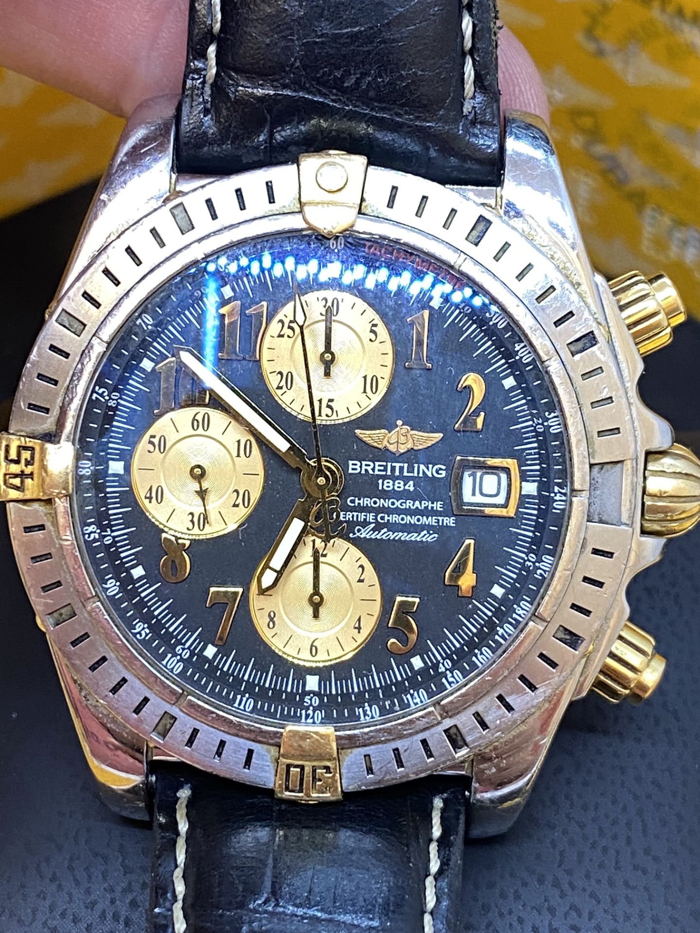 BREITLING STEEL & GOLD CHRONOGRAPH EVOLUTION WATCH B13356 WITH PAPERS - Image 3 of 14