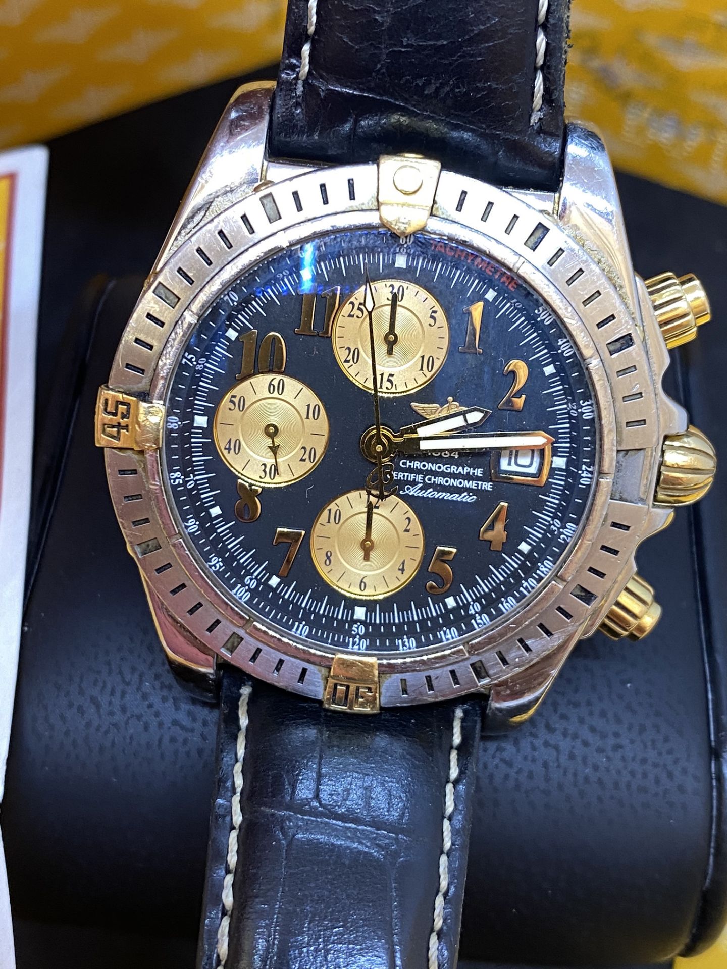 BREITLING STEEL & GOLD CHRONOGRAPH EVOLUTION WATCH B13356 WITH PAPERS - Image 2 of 14