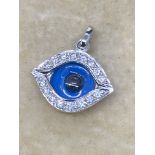 18ct GOLD EYE DIAMOND SET PENDANT BY ADLER