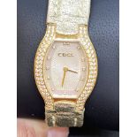 18ct GOLD LADIES EBEL DIAMOND SET WATCH