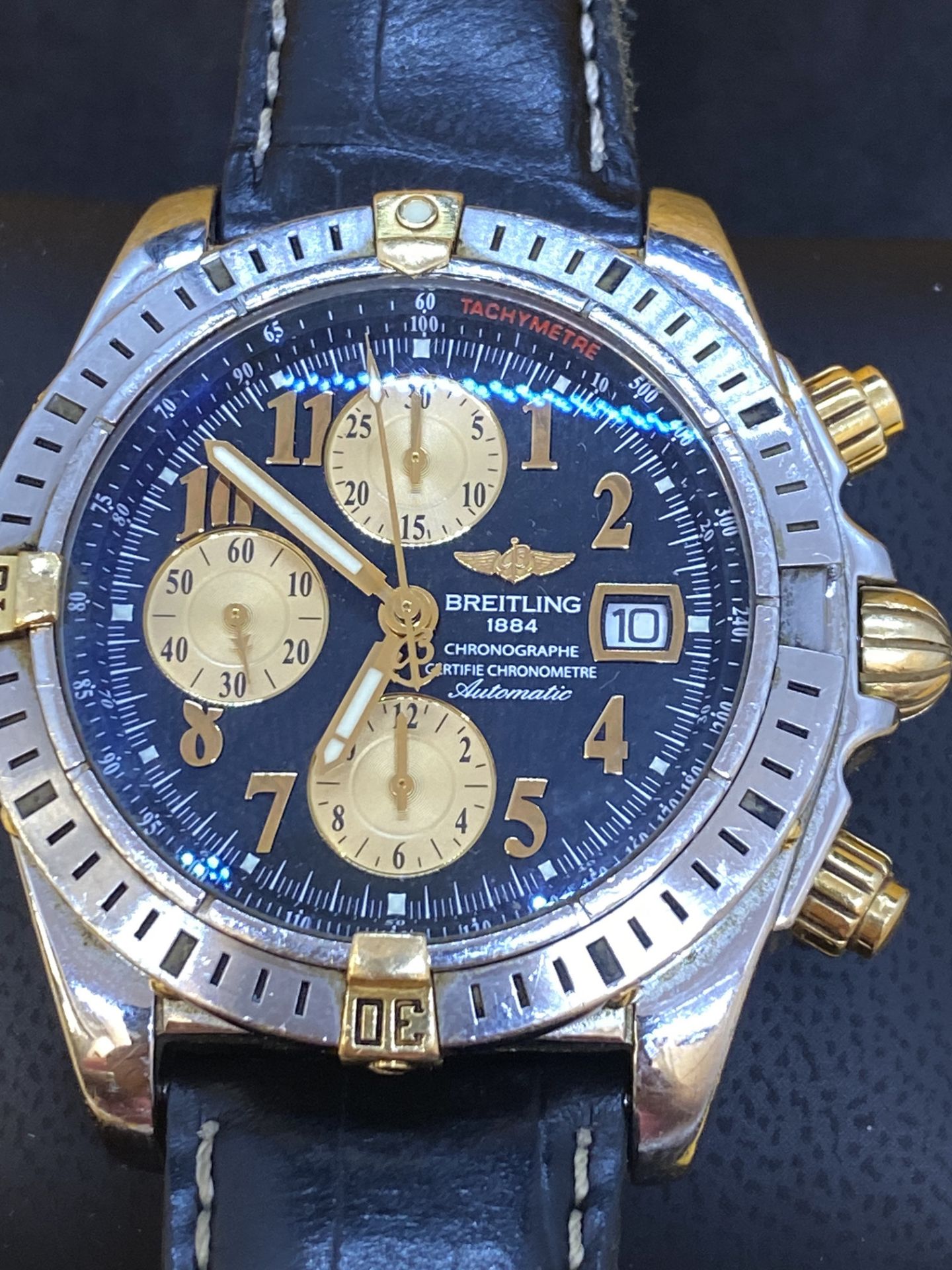 BREITLING STEEL & GOLD CHRONOGRAPH EVOLUTION WATCH B13356 WITH PAPERS - Image 4 of 14