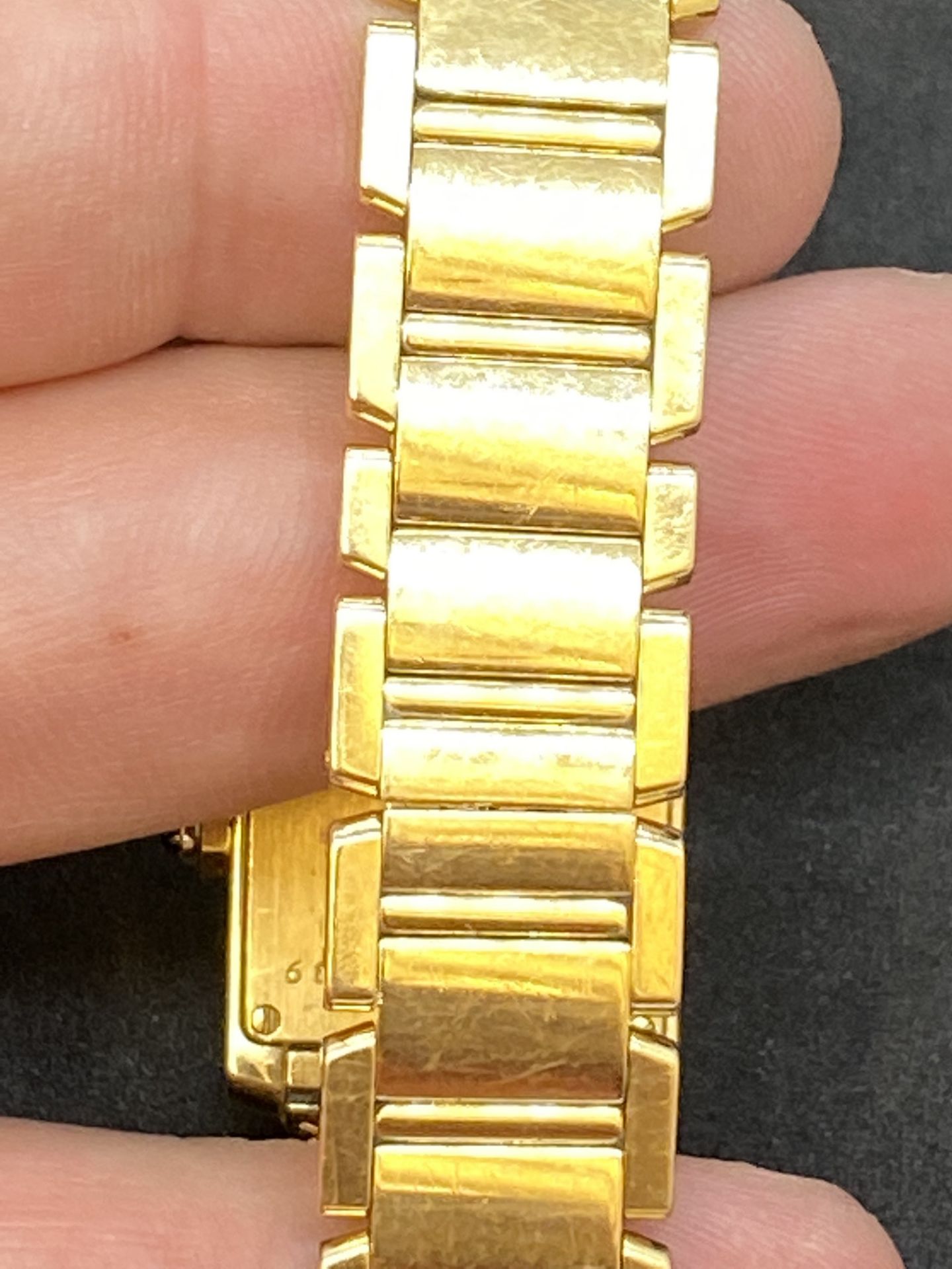 18ct GOLD CARTIER TANK FRANCAISE LADIES WATCH 2385 - Image 9 of 9