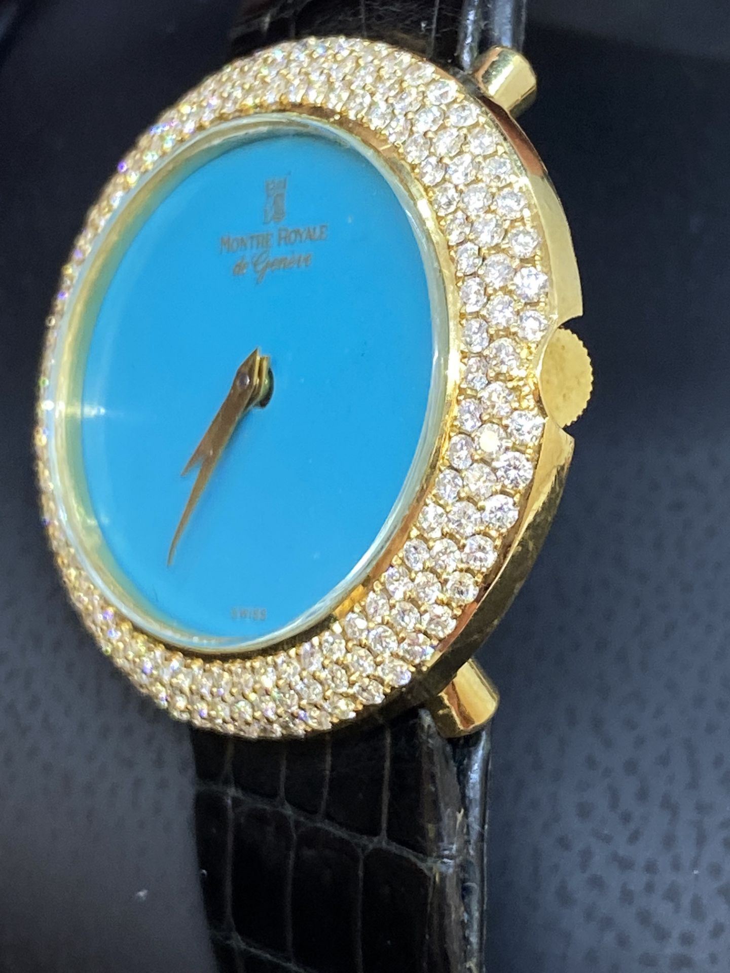18ct GOLD MONTRE ROYAL LADIES WATCH SET WITH APPROX 4.00cts G/VVS - Image 5 of 9