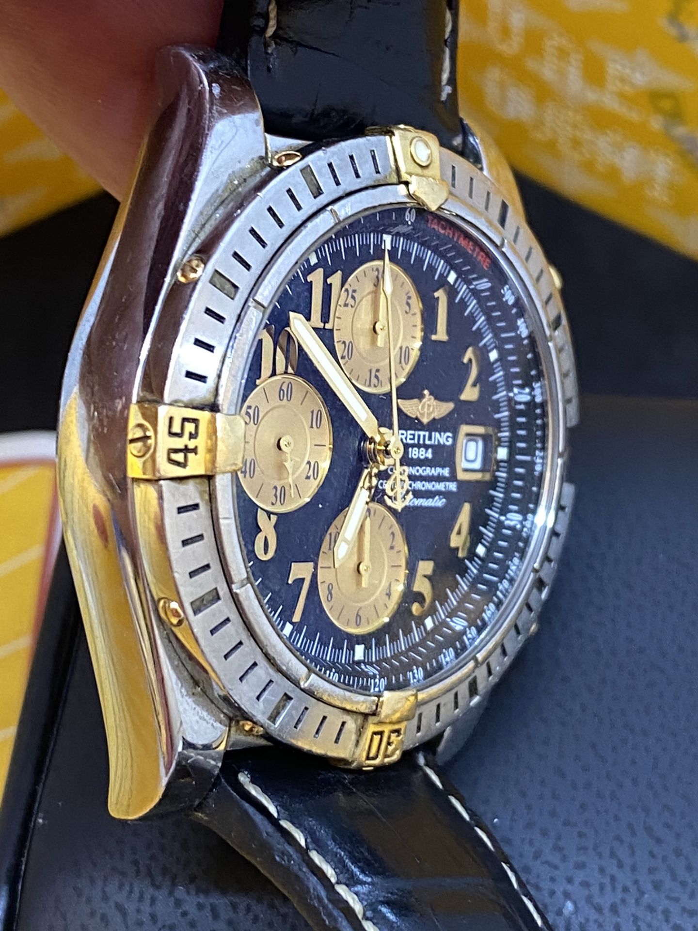 BREITLING STEEL & GOLD CHRONOGRAPH EVOLUTION WATCH B13356 WITH PAPERS - Image 10 of 14