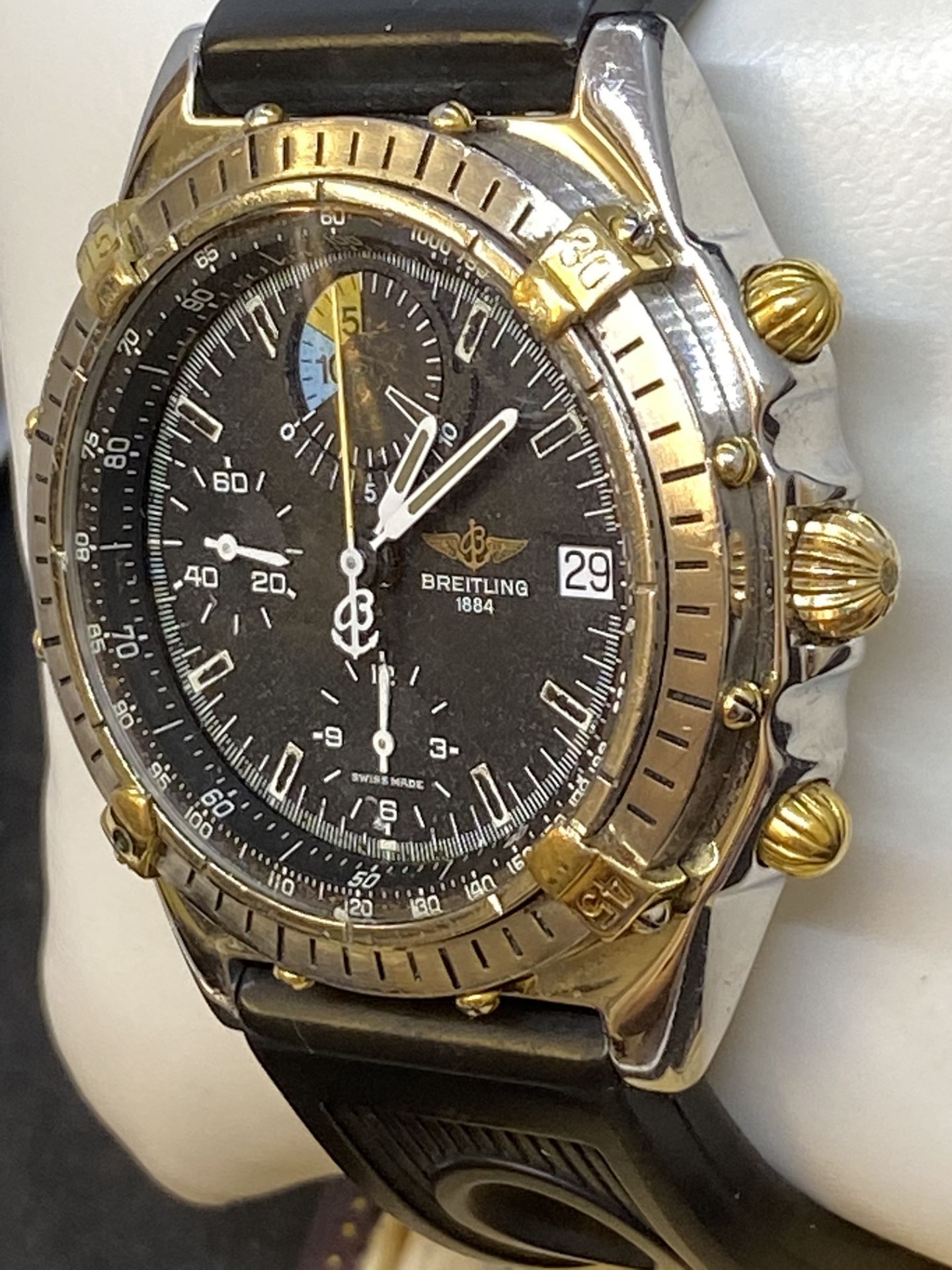 BREITLING STEEL & GOLD GENTS WATCH - Image 3 of 14