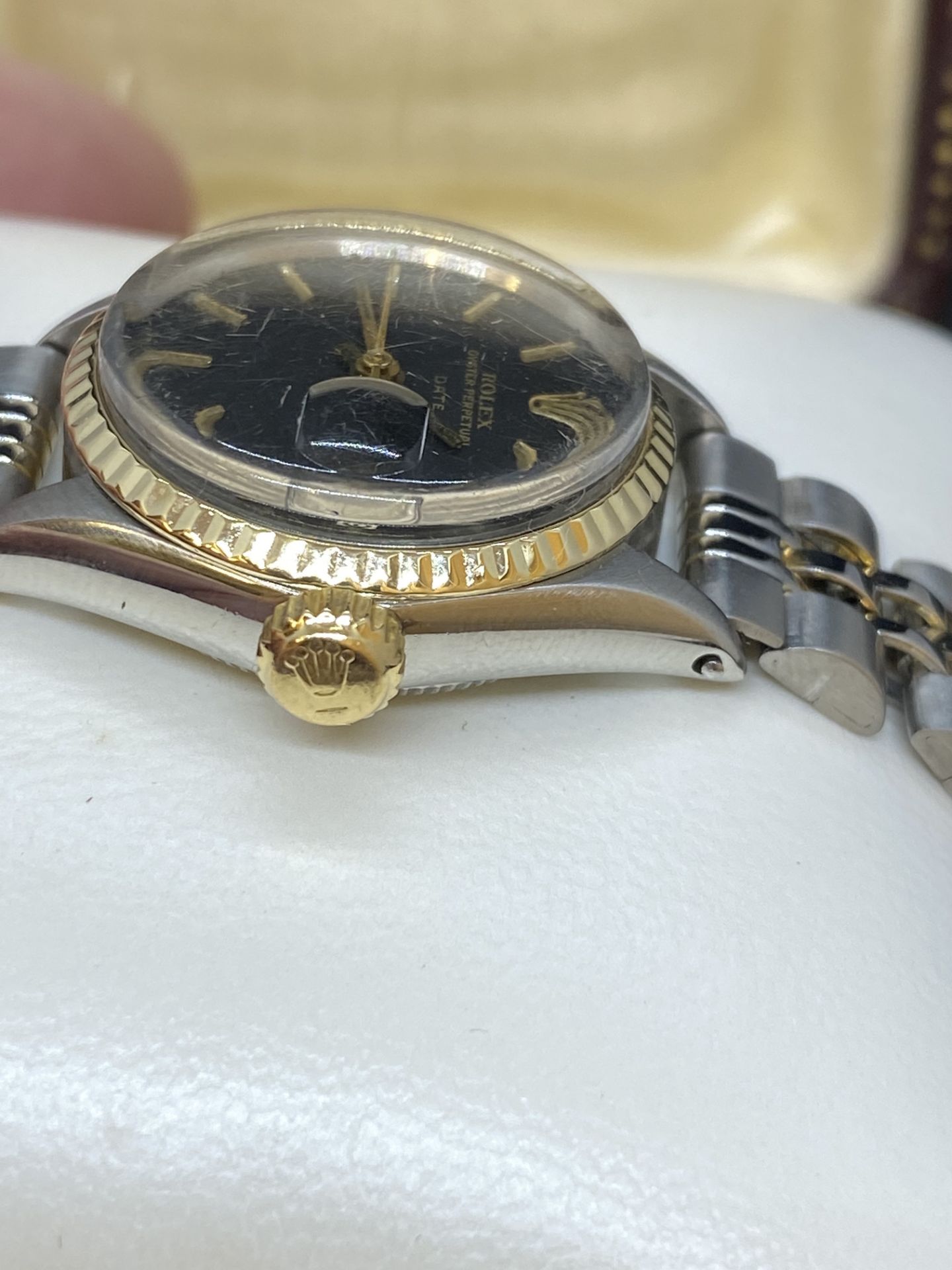 LADIES STEEL & GOLD ROLEX WATCH - BRACELET NON ORIGINAL - Image 3 of 4