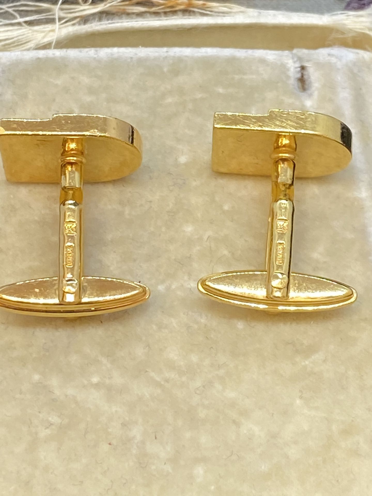 18ct GOLD DUPONT CUFFLINKS - 11 GRAMS - Image 3 of 5