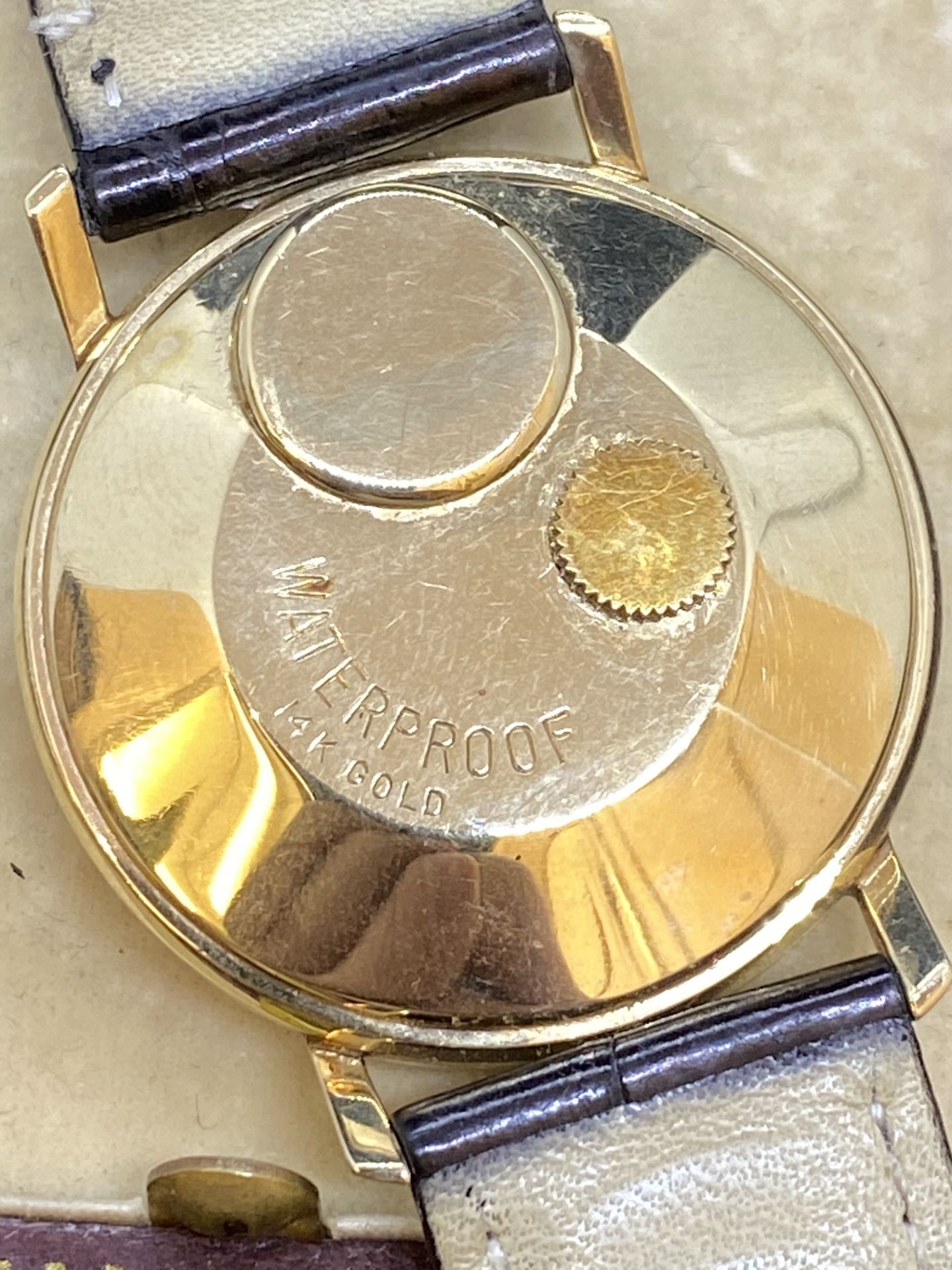 14k GOLD TIMEX ELECTRIC WATCH - SPECIAL DIAL - Image 3 of 5