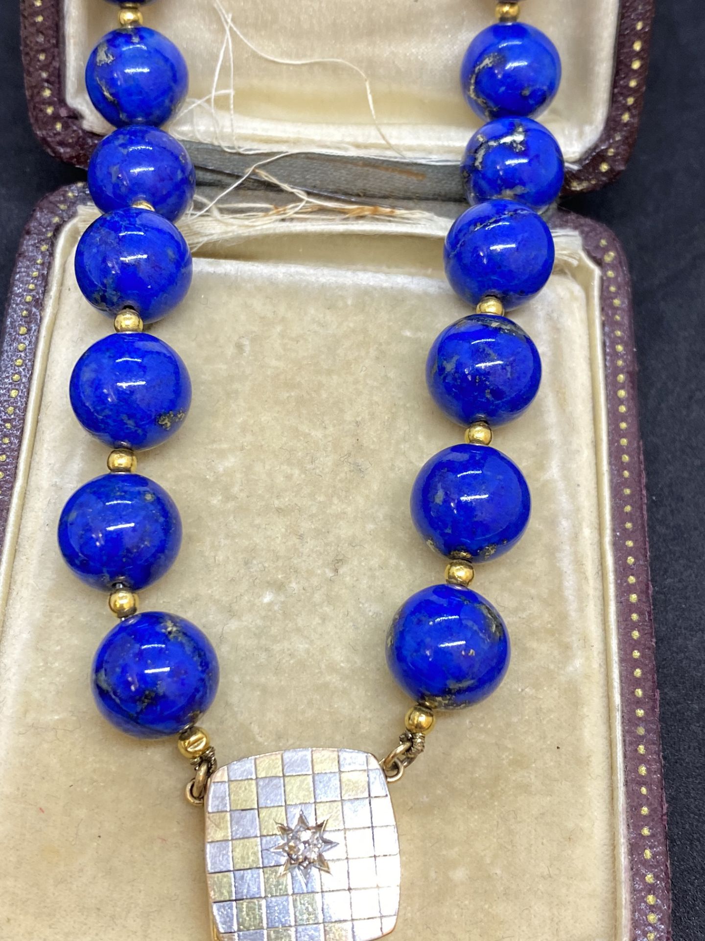 18ct GOLD LAPIS NECKLACE 76 GRAMS - Image 2 of 6