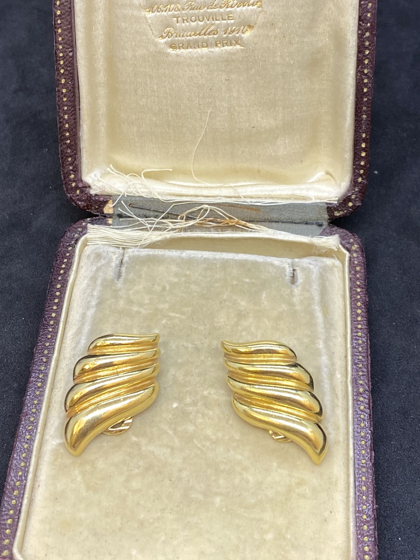 18ct GOLD EARRINGS - 14.5 GRAMS