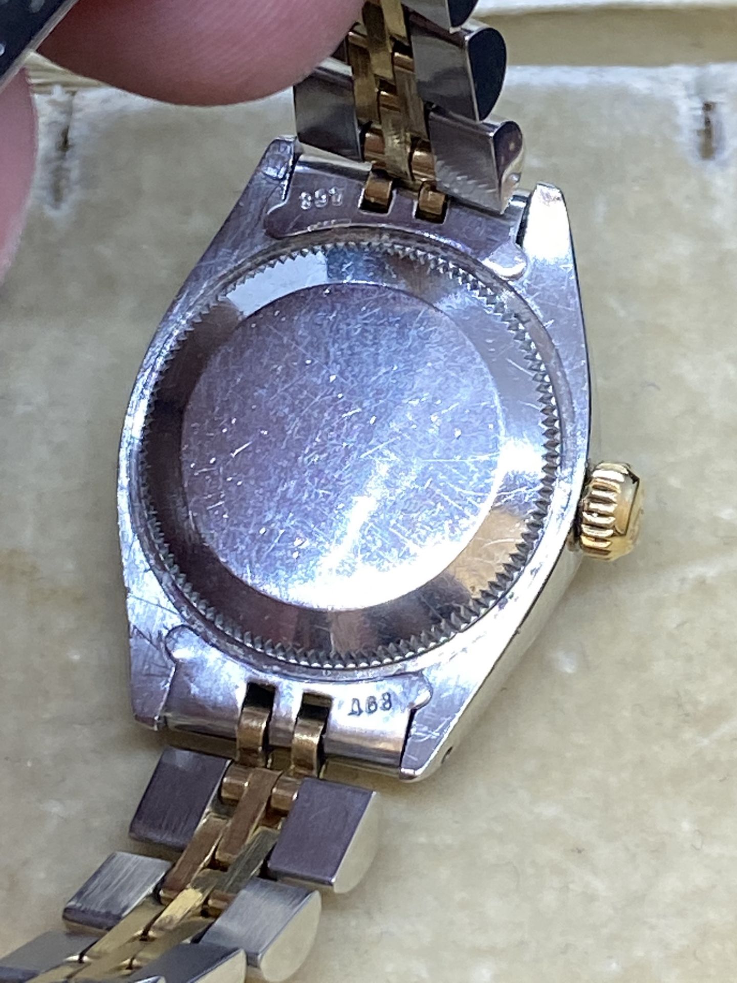 LADIES STEEL & GOLD ROLEX WATCH - Image 5 of 5