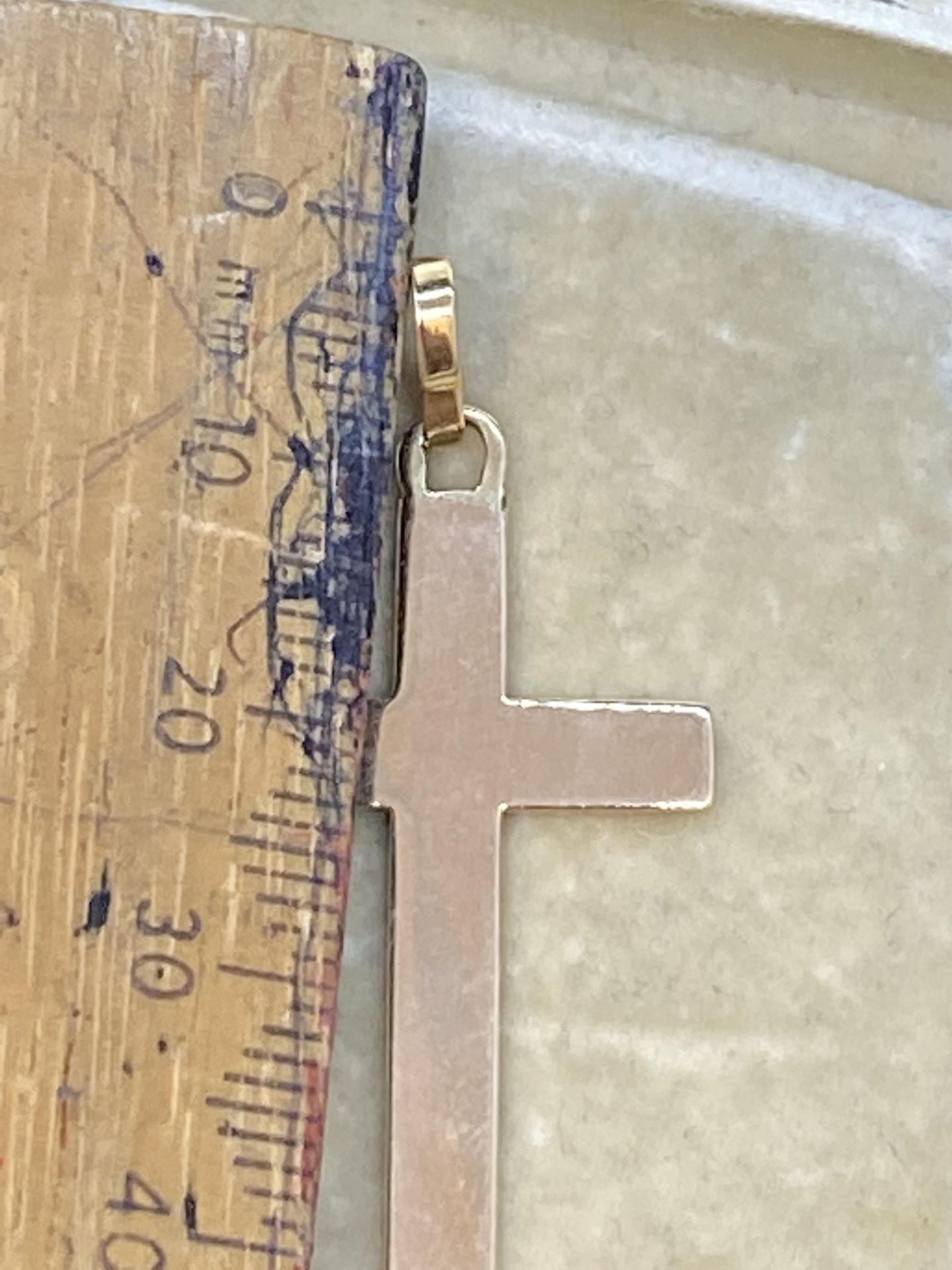 14k GOLD CROSS - Image 3 of 3