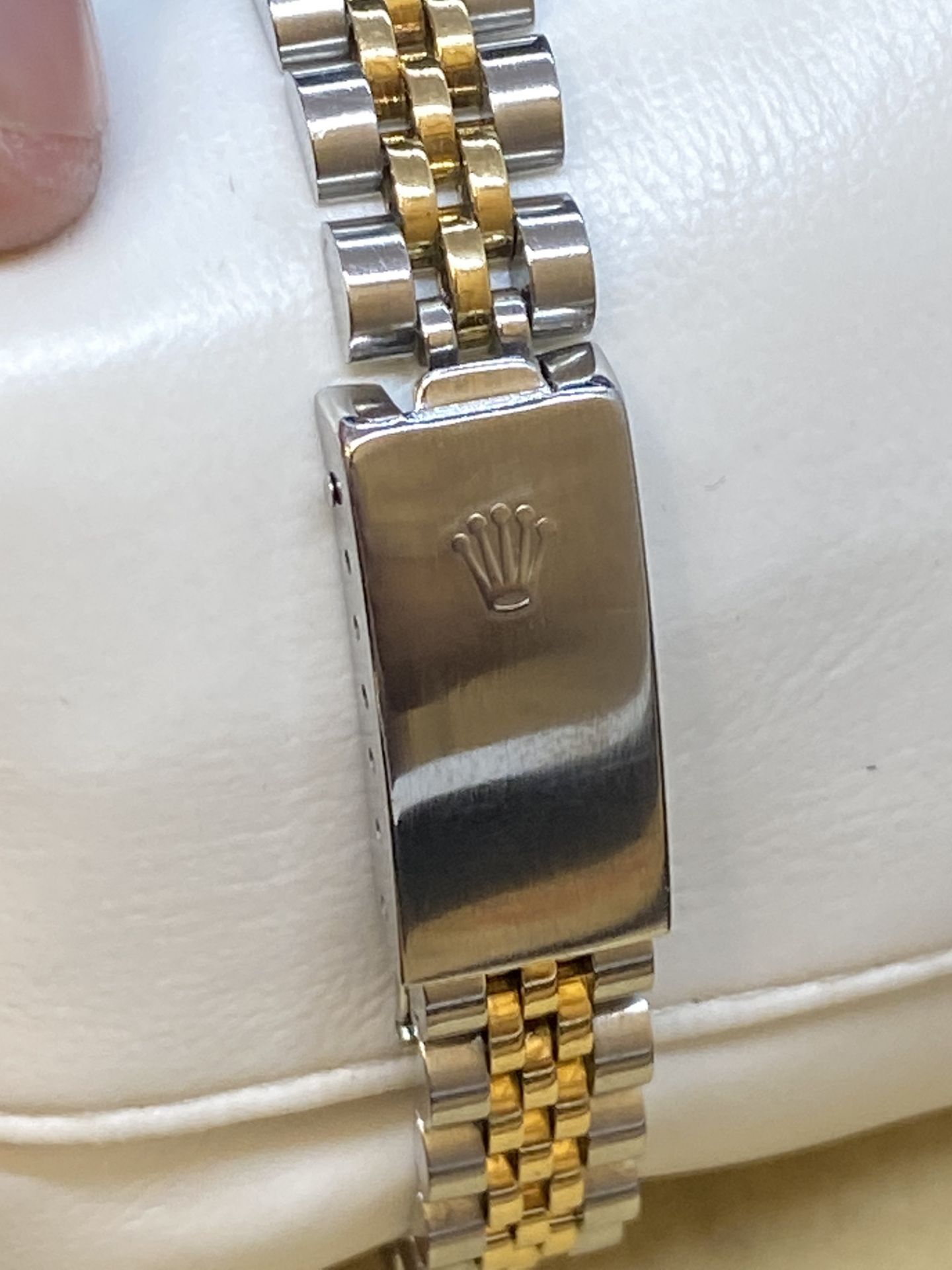 LADIES STEEL & GOLD ROLEX WATCH - Image 4 of 5