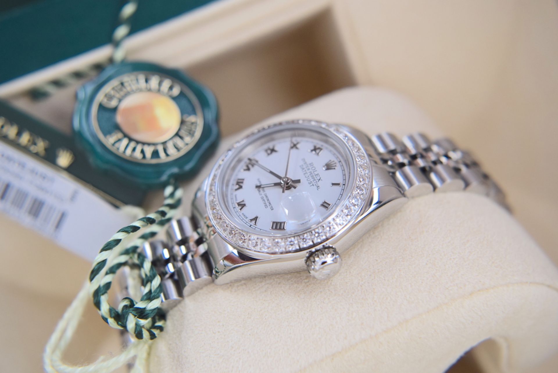ROLEX Oyster Perpetual 'Datejust' - Stainless Steel/ White Roman Numerals