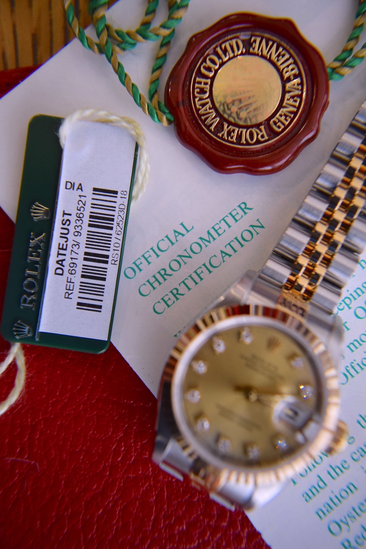 Stunning Rolex 'Datejust' - 18ct Gold & Stainless Steel - Champagne Factory Diamond Dial + Extras - Image 3 of 15